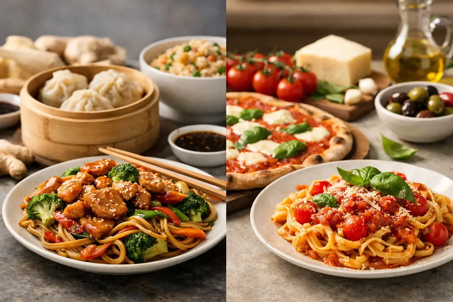 Comida china o italiana: ¿cuál es más sana?