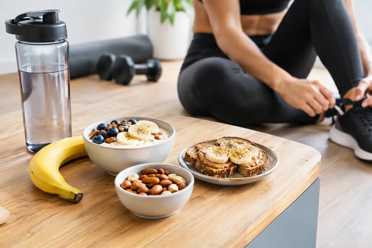 Mejores snacks antes de entrenar según tu sesión
